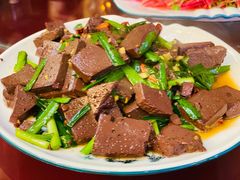 韭菜炒羊血-莒县世起全羊馆(塔桥人家店)