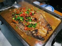 小炒黑猪肉烤鱼-探鱼·鲜青椒爽麻烤鱼(苏宁广场店)