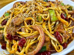 肉片炒拉条-八风爆肚面(海亮新英里店)