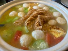 丝瓜鱼丸炖馓子-永安鱼庄·镇江菜(东吴路店)