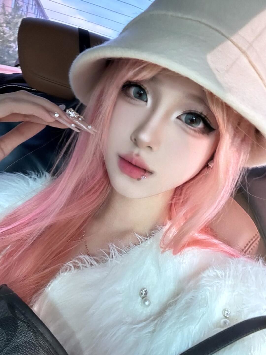 超好看的樱花粉发色