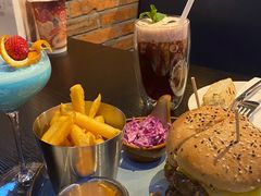 香浓蘑菇牛肉汉堡-bluefrog蓝蛙(水游城店)