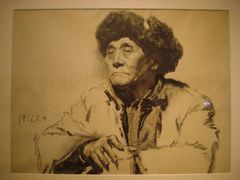陈逸飞·炭笔素描《人物写生》-上海油画雕塑院