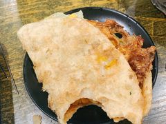 -小红车炸蛋葱油饼
