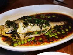 雪菜毛豆蒸黄鱼-古韵轩·江浙融合菜(梁溪店)