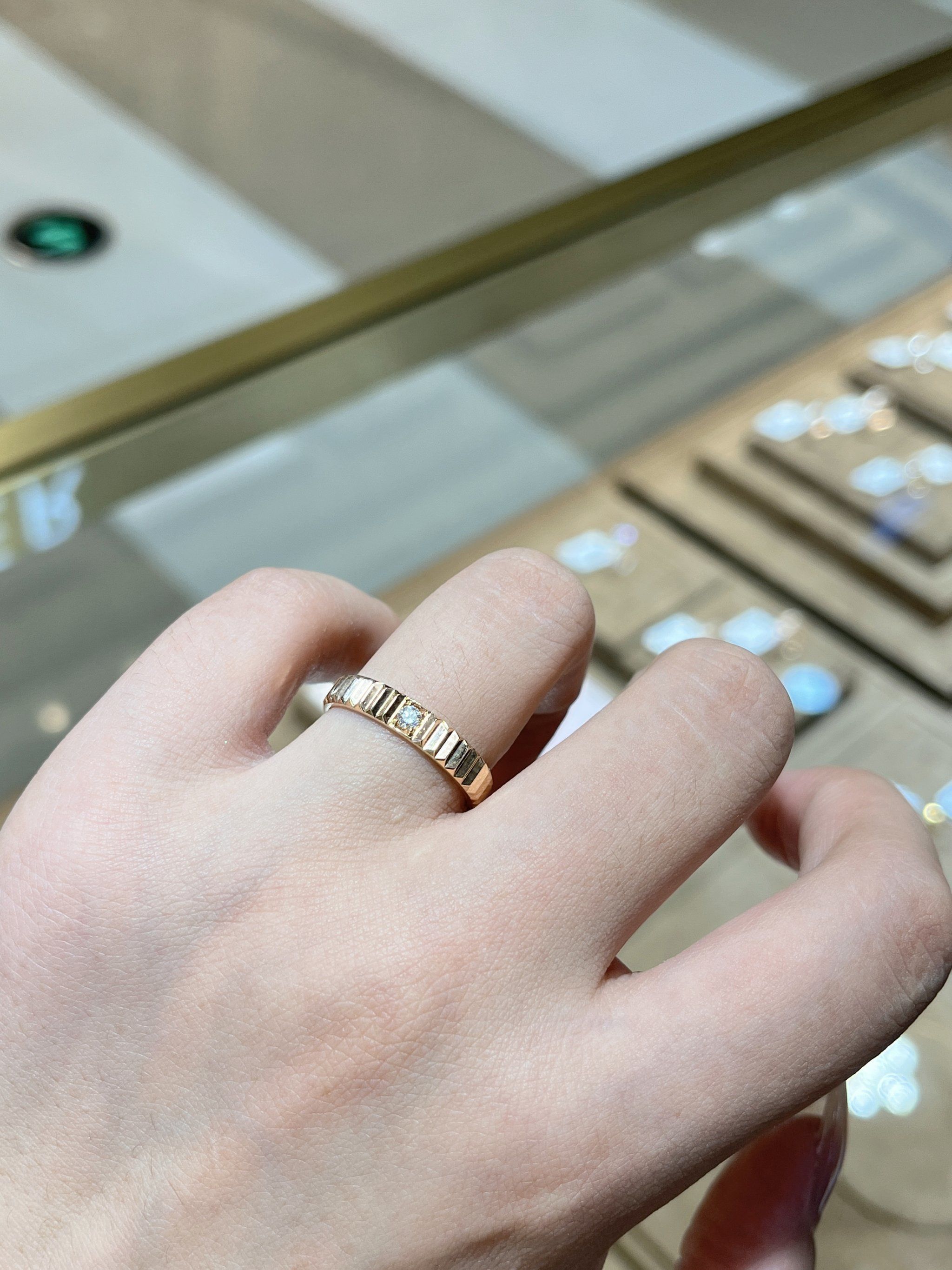 时尚玫瑰金男戒