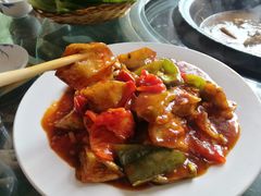 红烧茄子-姥家大锅台水库渔家