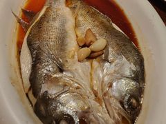 葱椒鲈鱼-绿茶餐厅(华联万柳店)