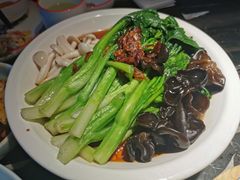 白灼菌菇菜心-新白鹿餐厅(虹桥南丰城店)