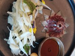 三年金钱火腿配大理手撕乳扇-泓0871臻选云南菜·味庄