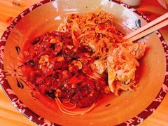 黄瓜皮炒牛肉干拌粉-刘氏三和面馆