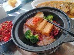 蟹籽包浆豆腐-时光乌托邦空中花园餐厅川味·融合菜(幸福广场店)