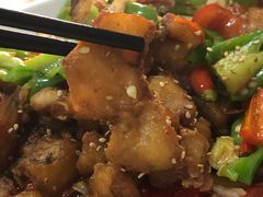 爆炒野生狗鱼块-煲来饱去冷水鱼