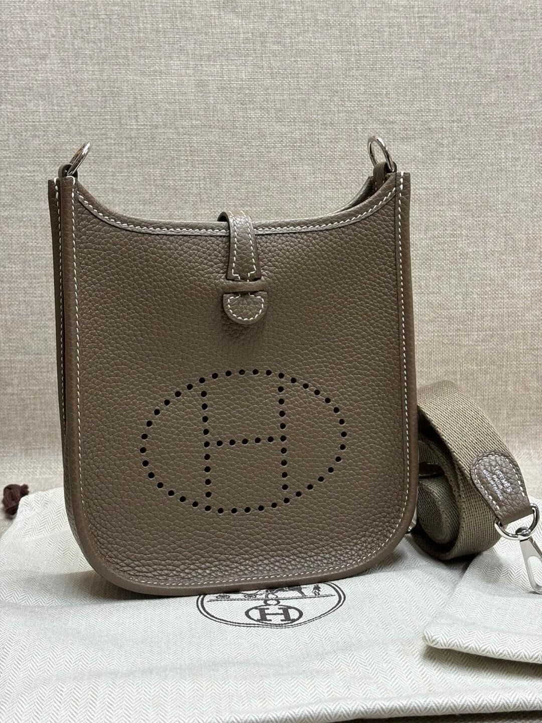 爱马仕 hermes evelyn 16伊芙琳 大象灰