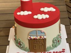 -咖咖熊蛋糕定制·英国蓝风车动物性淡奶油