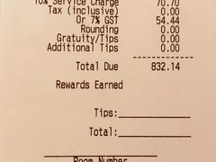 账单-db Bistro & Oyster Bar by Daniel Boulud(滨海湾金沙店)