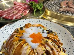 三文鱼流心熔岩饭-梦山水日本烧肉(五四广场店)