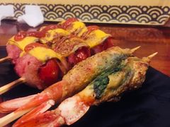 苏叶烤鸡皮虾-鸟串烧Yakitori