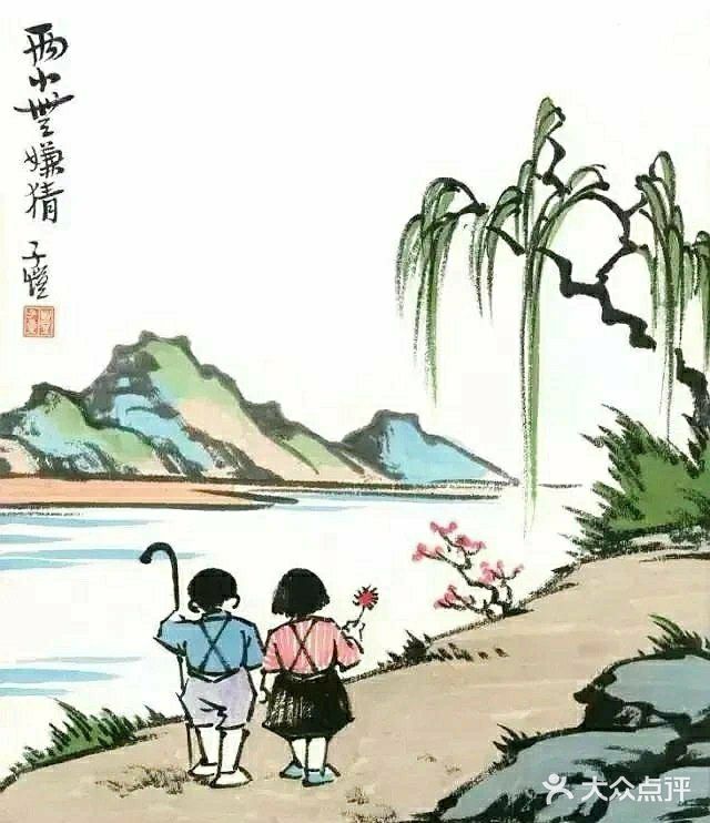 春天柳树发新芽，在这位画家眼里更多的是亲情！