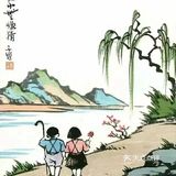 春天柳树发新芽，在这位画家眼里更多的是亲情！