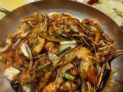 黑胡椒芝士年糕虾-新白鹿餐厅(龙游路总店·杭帮菜名店)