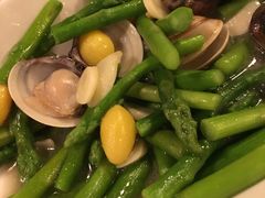 芦笋炒花蛤-椿山日本料理