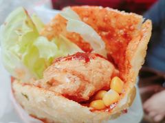-小红车炸蛋葱油饼