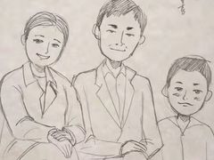 给客人画的卡通画-獨門烤肉(开发区店)