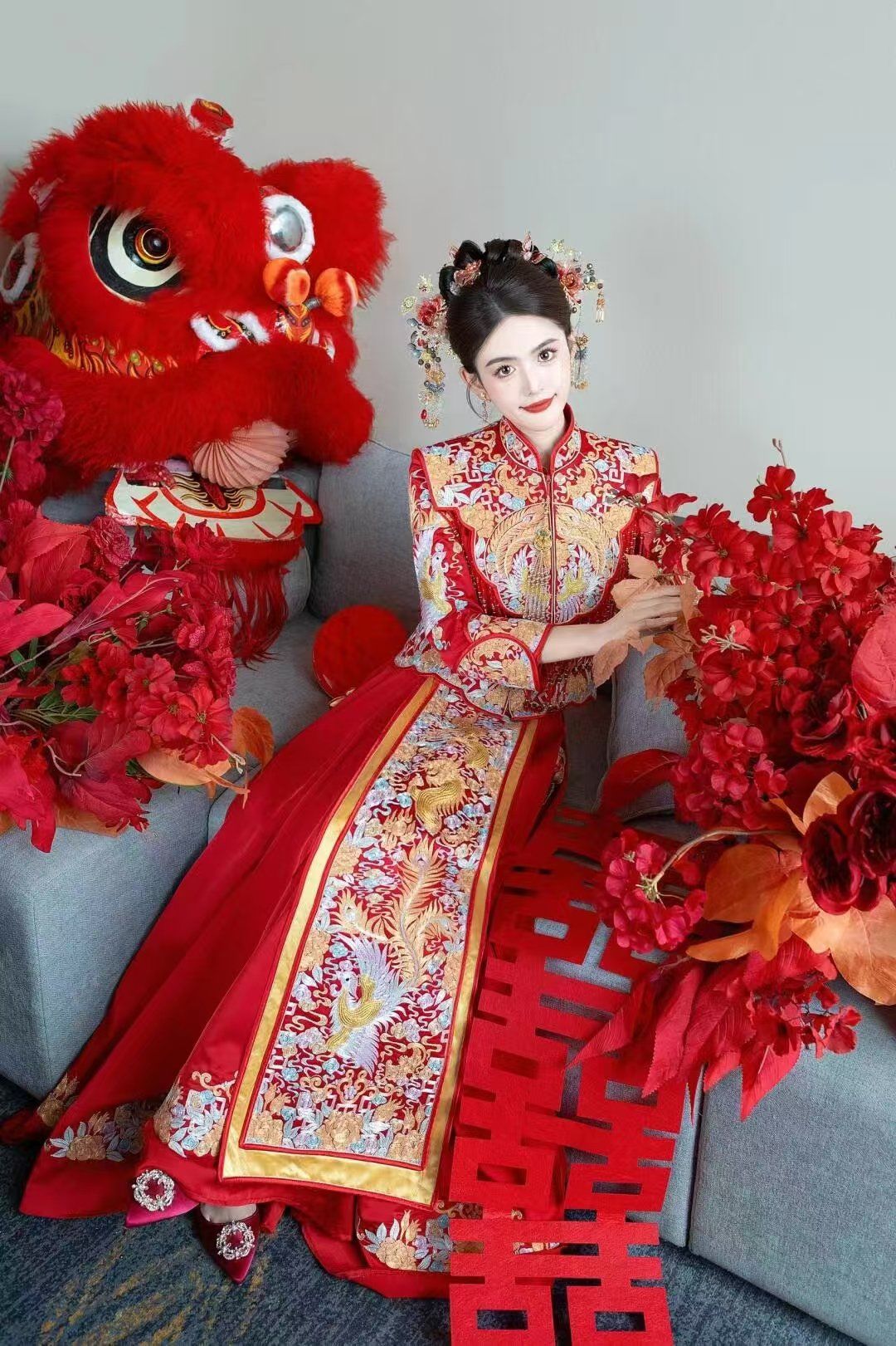 新娘红装甜如蜜