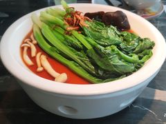 白灼菌菇菜心-新白鹿餐厅(虹桥南丰城店)