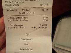 账单-Cafe Sacher(WIEN)