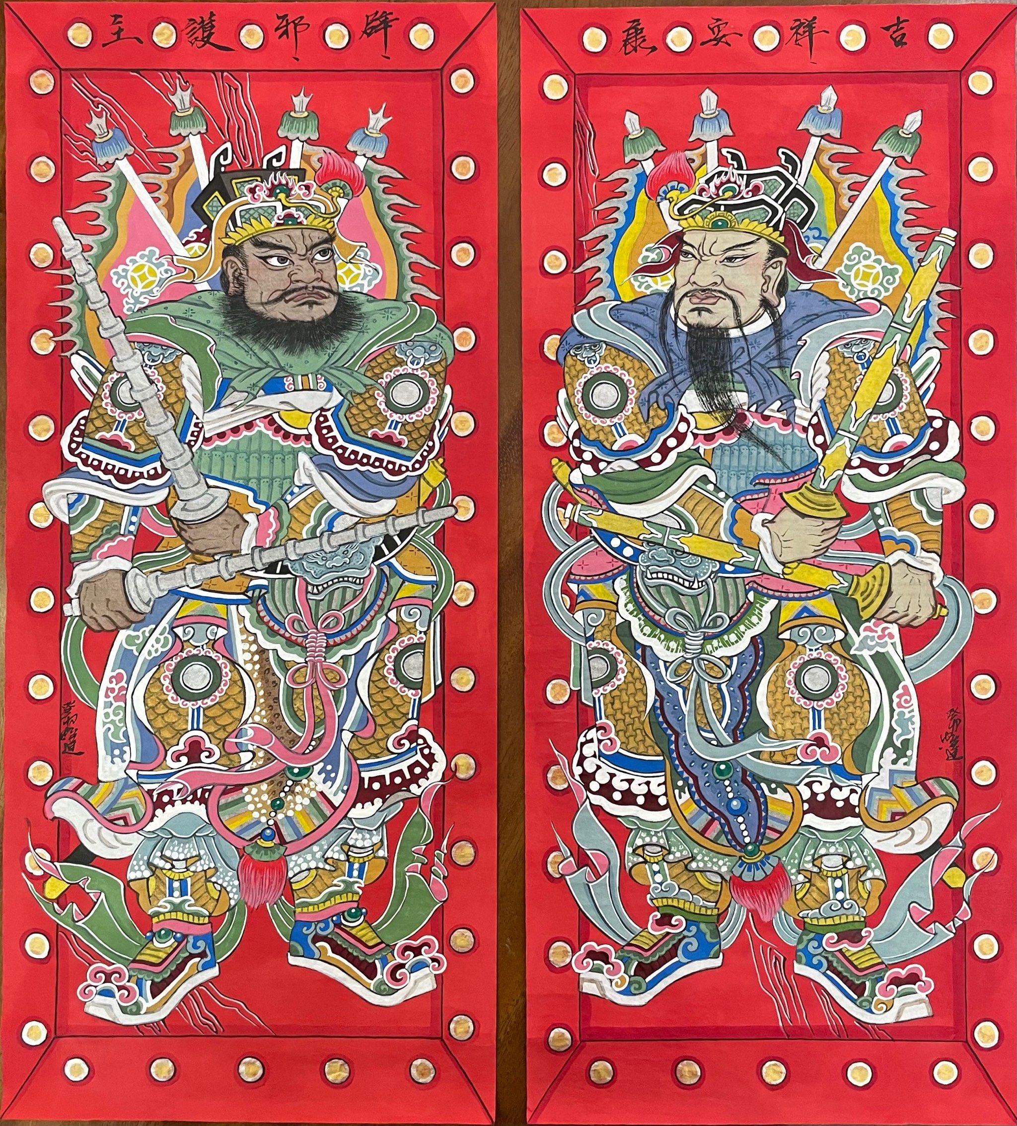 门神 以前家家户户门口都会贴上