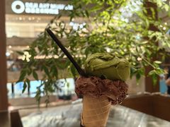 抹茶2号可可双拼冰淇淋-九十葉·抹茶(南京·德基店)