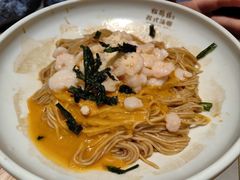 蛋黄芝士虾仁干挑面-松鹤楼面馆(清河万象汇店)