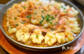Iron Pot Baked Chinese Prawn