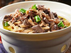 野山菌炖肚条-再回首泡椒牛蛙(骆驼店)