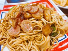 叉烧干捞扁实面-明叔捞面