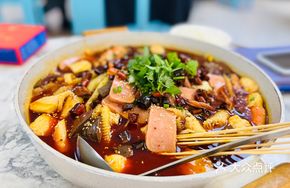 Mountain and Sea Hot Pot with Blood Curd