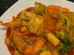 海鲜辛拉面炒年糕-青松馆韩国料理(香港中路佳世客店)