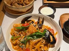 白兰地龙虾酱海鲜意面-无印良品餐堂 MUJI Diner(成都太古里店)