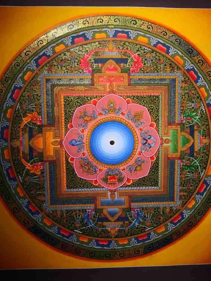 古城四方街香巴拉手工艺现场画唐卡