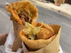 -小红车炸蛋葱油饼