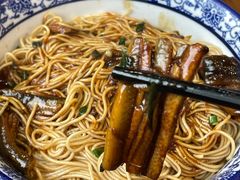 现炒鳝背面-孙盛兴奥灶面馆·蟹黄面·三虾面(山塘街总店)