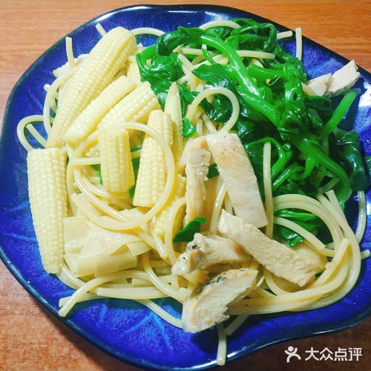 减脂神餐之玉米笋凉拌意面
