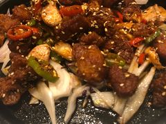 铁板风味腱子肉-青岛富力艾美酒店-乐美中餐厅创意胶东菜