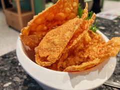 炸黄金豆皮-一席地·本地鸡窝·杭帮鸡火锅(萧山银隆百货店)