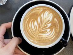Latte-black rainbow coffee