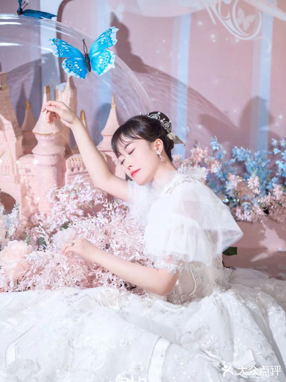 3米层高怎么做梦幻吊顶|粉蓝唯美风婚礼现场🌸