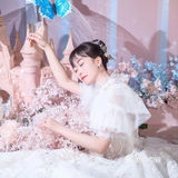 3米层高怎么做梦幻吊顶|粉蓝唯美风婚礼现场🌸