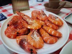 白灼盐汪子虾-津门小红坊海鲜·海胆水饺·夜宵(河西店)